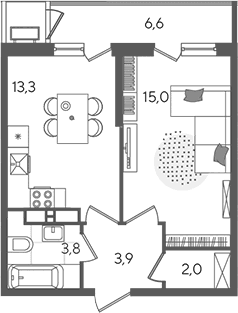 Продается 1-комн. квартира, 38 м²