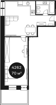 Продается 1-комн. квартира, 69.77 м²