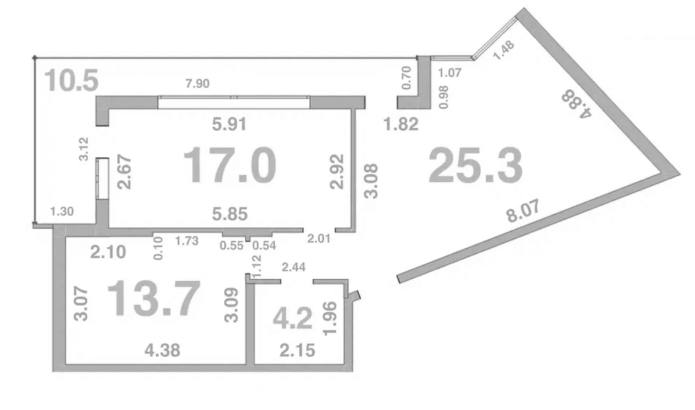 Продается 2-комн. квартира, 61.11 м²