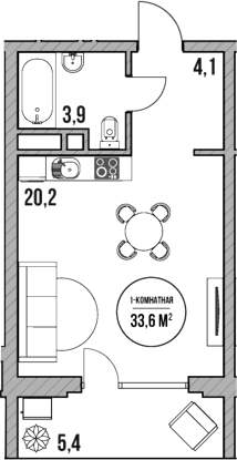 Продается 1-комн. квартира, 28.2 м²