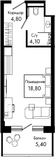 Продается 1-комн. квартира, 27.7 м²
