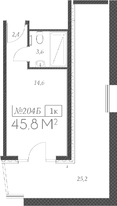 Продается 1-комн. квартира, 20.6 м²