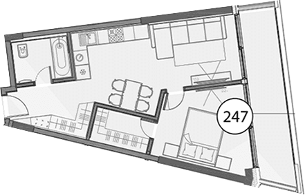 Продается 1-комн. квартира, 57.4 м²