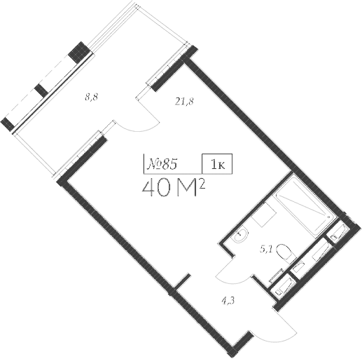 Продается 1-комн. квартира, 31.2 м²