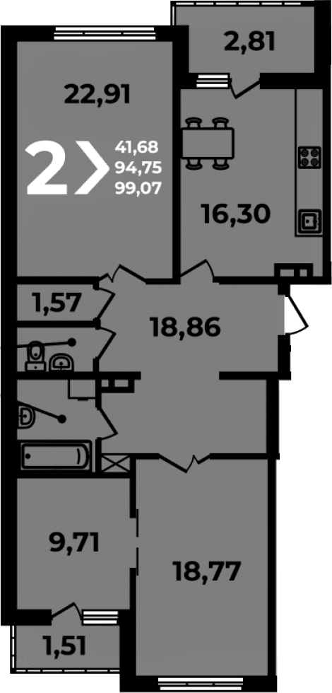 Продается 4-комн. квартира, 94.75 м²
