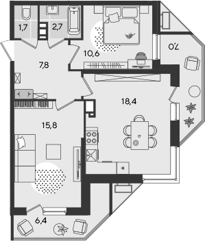 Продается 3-комн. квартира, 57 м²