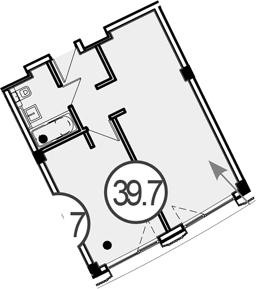 Продается 1-комн. квартира, 39.7 м²