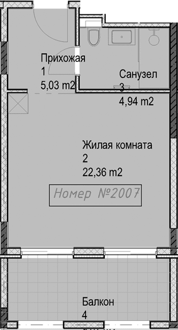 Продается 1-комн. квартира, 32.33 м²