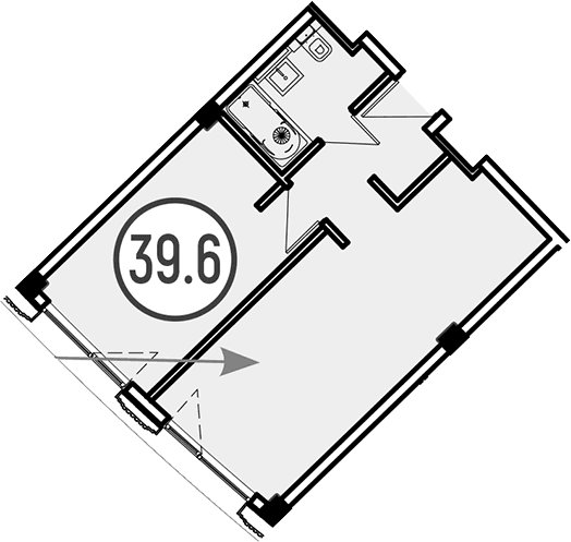 Продается 1-комн. квартира, 39.6 м²