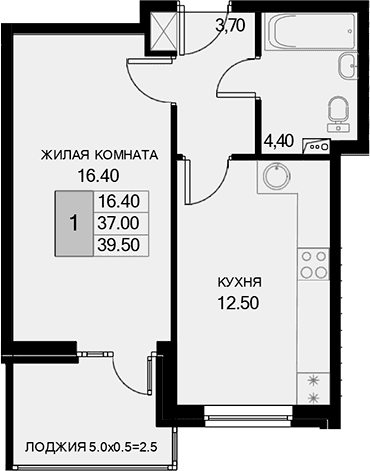 Продается 1-комн. квартира, 37 м²