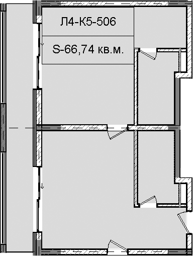 Продается 1-комн. квартира, 66.74 м²