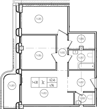 Продается 2-комн. квартира, 62.88 м²