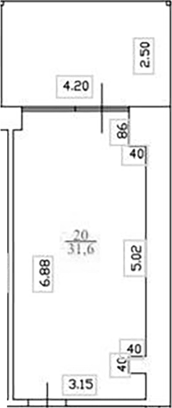Продается 1-комн. квартира, 31.6 м²