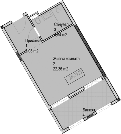 Продается 1-комн. квартира, 32.3 м²