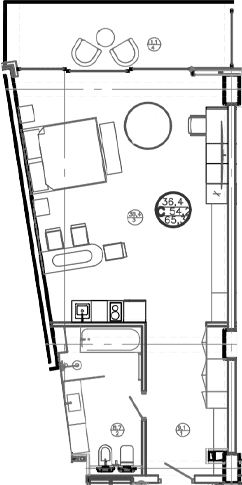 Продается 1-комн. квартира, 54.2 м²