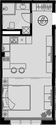 Продается 1-комн. квартира, 32.5 м²