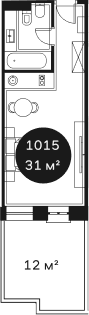 Продается 1-комн. квартира, 31.33 м²