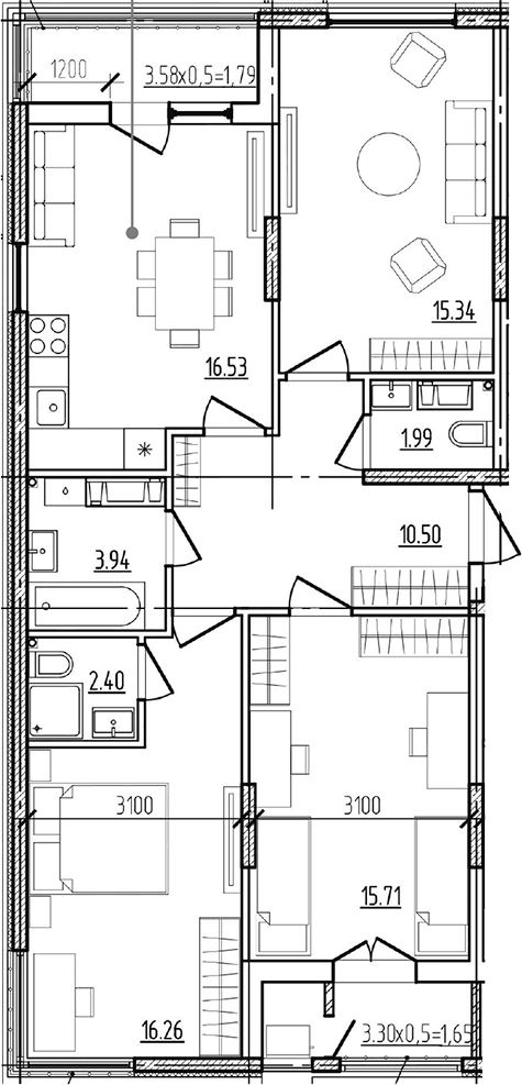 Продается 4-комн. квартира, 82.67 м²