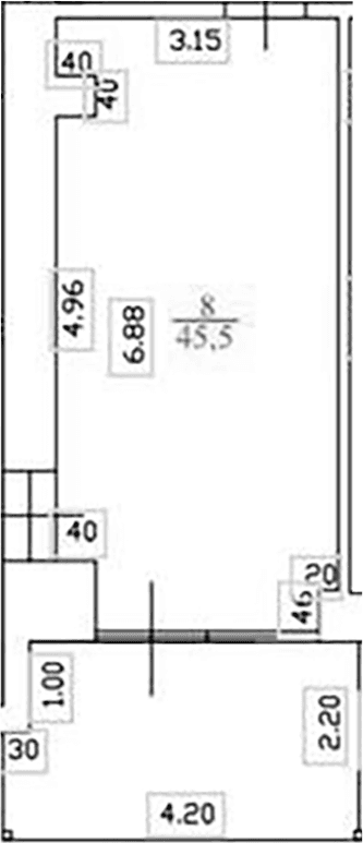 Продается 1-комн. квартира, 45.5 м²