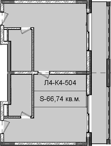 Продается 1-комн. квартира, 66.74 м²