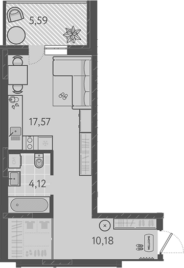 Продается 1-комн. квартира, 28.8 м²