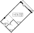 Продается 1-комн. квартира, 27.87 м²