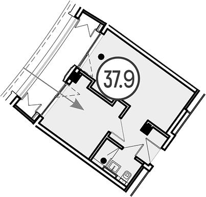 Продается 1-комн. квартира, 37.9 м²