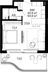 Продается 1-комн. квартира, 40.9 м²
