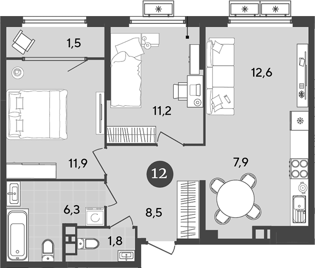Продается 3-комн. квартира, 60.2 м²