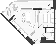 Продается 1-комн. квартира, 44.1 м²