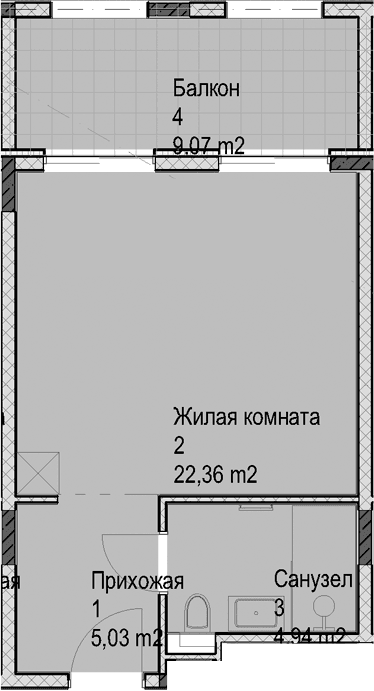 Продается 1-комн. квартира, 32.33 м²