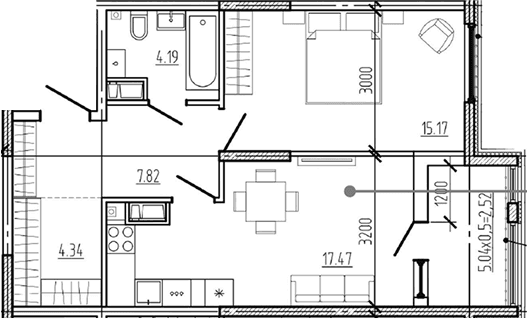 Продается 2-комн. квартира, 48.99 м²
