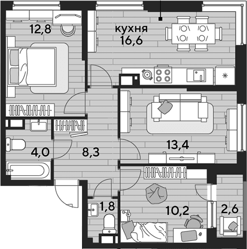 Продается 3-комн. квартира, 67.1 м²