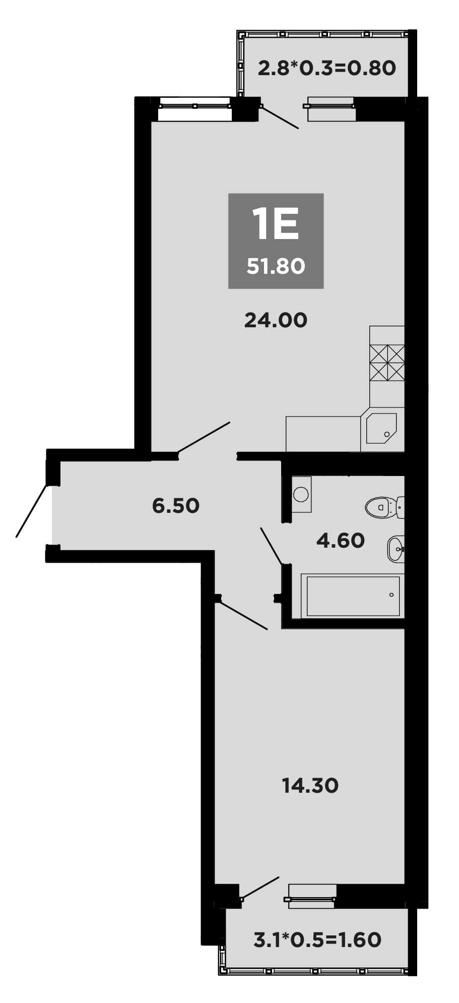 Продается 2-комн. квартира, 49.4 м²