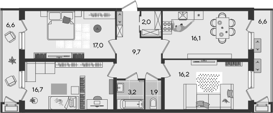 Продается 4-комн. квартира, 82.8 м²