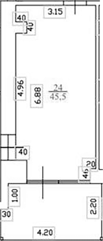 Продается 1-комн. квартира, 45.5 м²