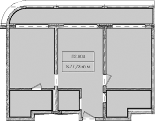 Продается 1-комн. квартира, 77.73 м²