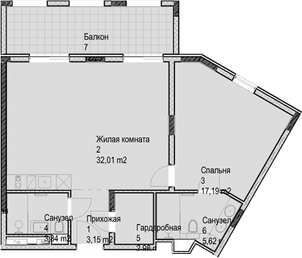 Продается 2-комн. квартира, 64.8 м²