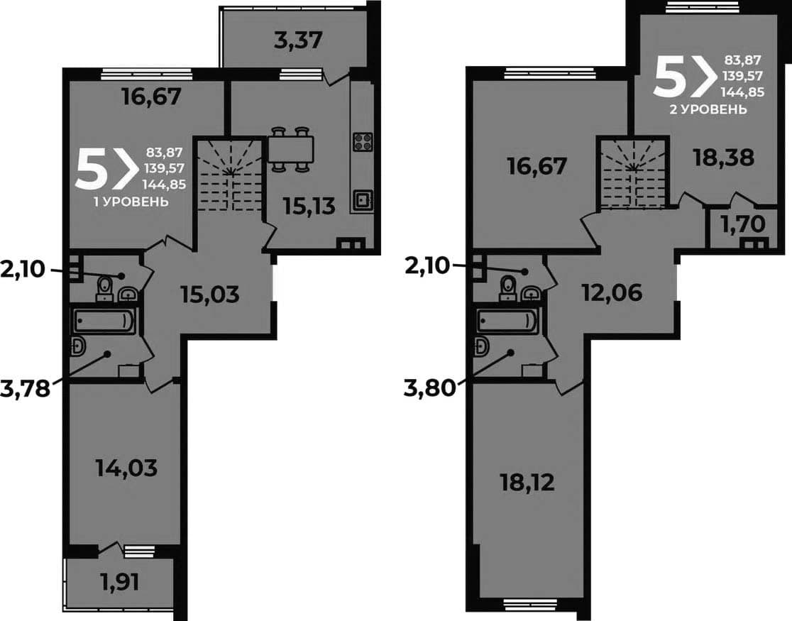 Продается 5-комн. квартира, 139.57 м²