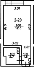 Продается 1-комн. квартира, 16.6 м²