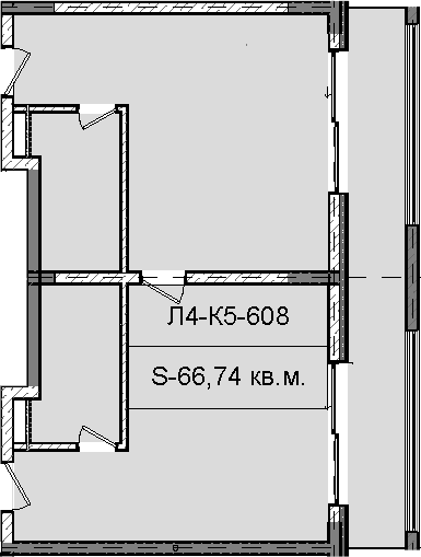 Продается 1-комн. квартира, 66.74 м²