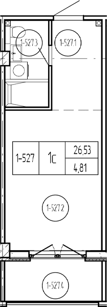 Продается 1-комн. квартира, 26.53 м²