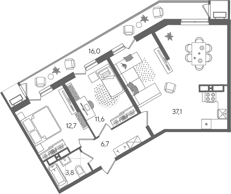 Продается 3-комн. квартира, 71.9 м²
