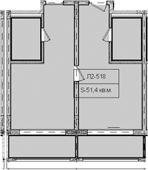 Продается 1-комн. квартира, 51.4 м²