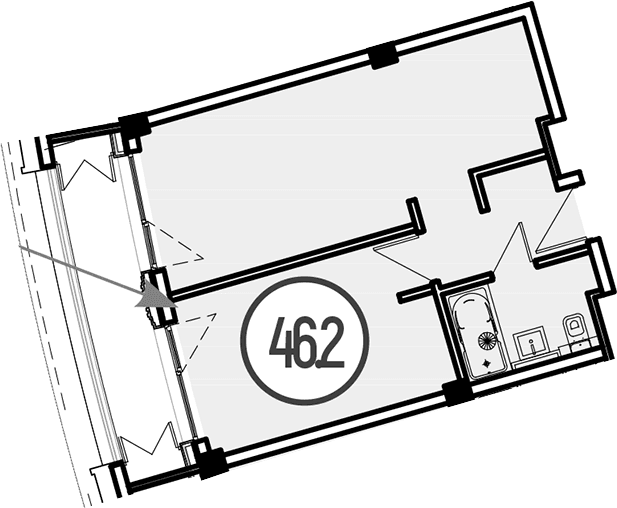 Продается 1-комн. квартира, 46.2 м²