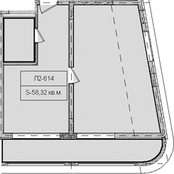 Продается 1-комн. квартира, 58.32 м²