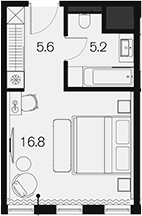 Продается 1-комн. квартира, 27.6 м²