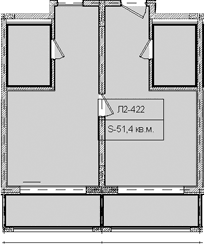 Продается 1-комн. квартира, 51.4 м²