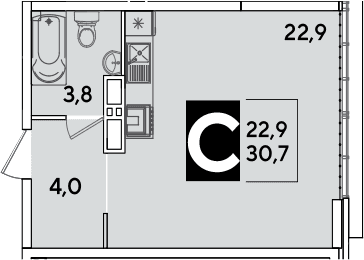 Продается 1-комн. квартира, 30.7 м²