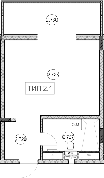 Продается 1-комн. квартира, 30.8 м²